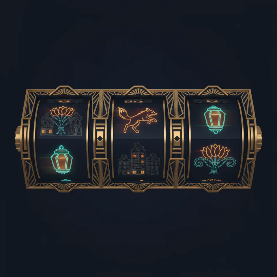 Canal Reels — three glowing Amsterdam-themed slot reels